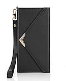 Crosspace iPhone X Case, iPhone Xs Wallet Case, Envelope Flip Handbag Shell Women Wallet PU Leather Slim Holster Magnetic Folio Cover Card Holder Wrist Strap iPhone Xs 5.8