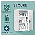 POKIPO Wall Mount Locking Medicine Cabinet, Empty Metal Medicine Storage Box with All-Metal Digit Lock, Bathroom Cabinet Organizer Over the Toilet, Keyless First Aid Box for Home School Business