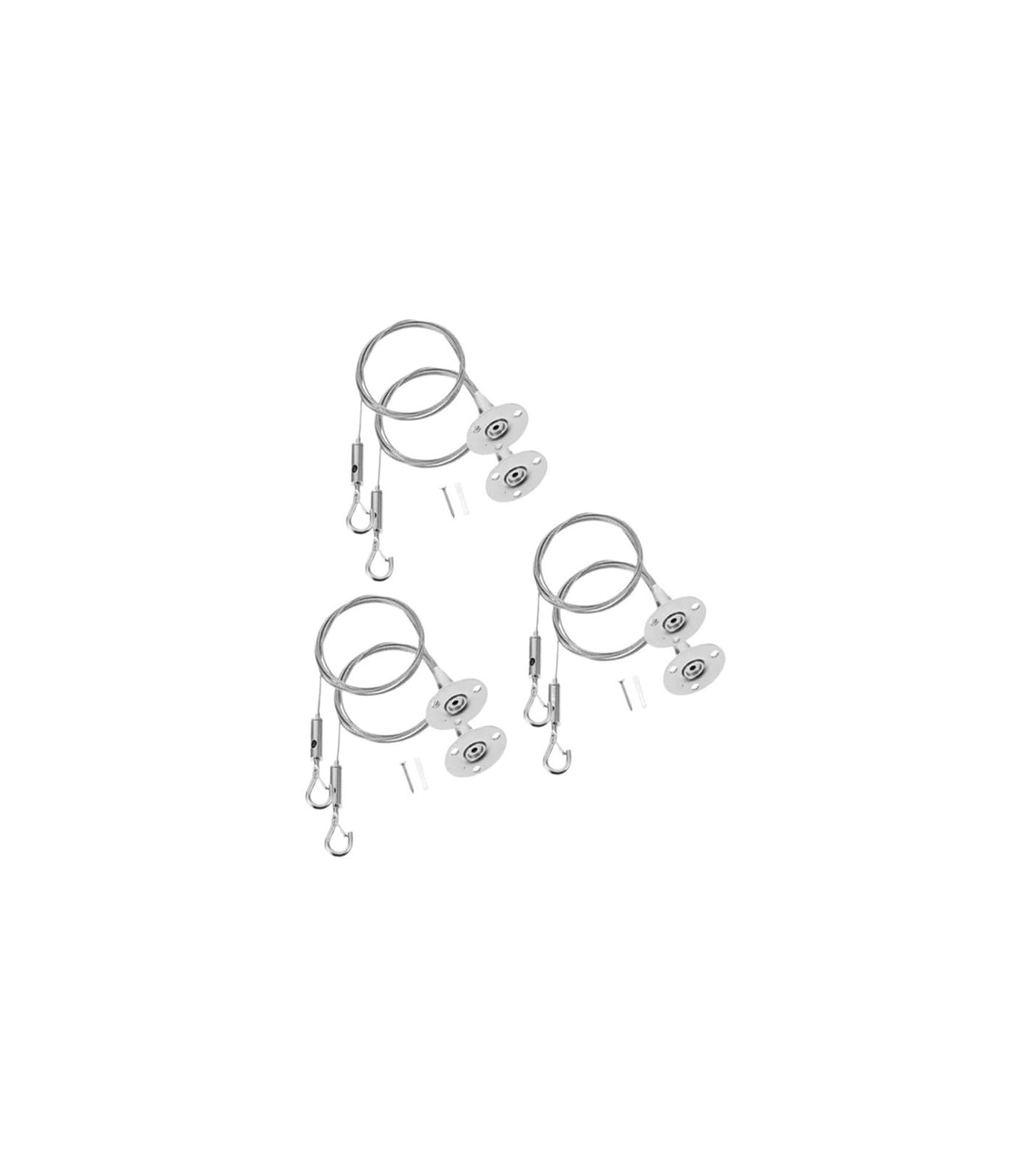 Fgjsfhrdtu One Color Picture Hanging Hooks, Wire Rope For Picture Hanging With Hooks And Screws 6 Pcs Stainless Steel Silver 200Cm