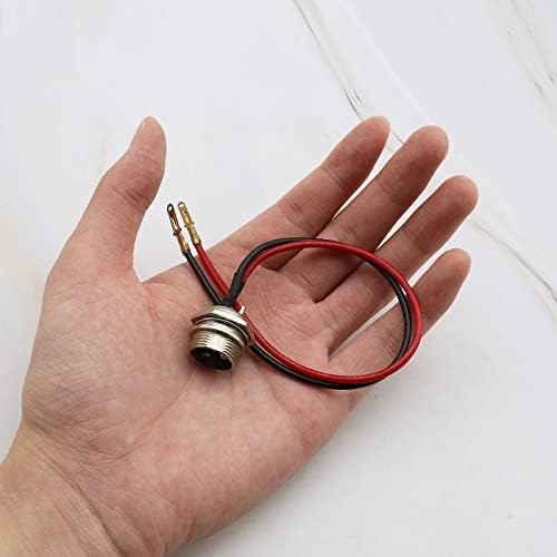 2pcs Electric Scooter Charging Port Connector 3-Pin 2 Wire Inline Charger Connector Round Charging Port Replacement (3 Prong) Smart Charging Port