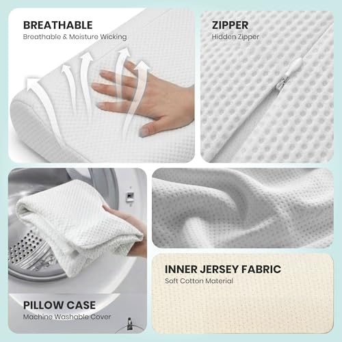 Image of OrthoFirm Cervical Pillow for Neck & Shoulder Pain and Cervical Spondylitis Pain Relief | 5-Year Warranty | Orthopedic High-Density Foam | Washable Cover (Set of 2)