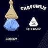 Carfume Original Creedy Car Air Freshener | Premium Earthy Musk, Ambergris & Juniper Fragrance | Luxury Blue Recyclable Scented Diffuser For Men - Odour Eliminator - UK Made Car Accessories #3