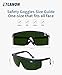 LANON Welding Safety Glasses,IR Filter Shade 5.0 Lens,Anti-Scratch & Anti-Impact,ANSI Z87.1 Double-sided Antifog,Wrap-Around Protective Safety Goggles,UV Protection