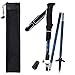 COVVY Bastoncini Trekking Pieghevole Carbonio Bastoni Trekking Telescopico Trekking Pole Lunghezza Regolabile Ultraleggero Antishock per Arrampicata Campeggio Escursione Walking Donna (Blu - 1 Pezzi)