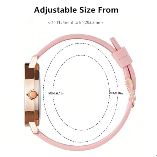 Image of cicininc Watch with Second Hand for Nursing Women | Analog | Military Time | Silicone Band | Easy Read Dial | 12 /24H | for Nurses, nursing students, medical professionals