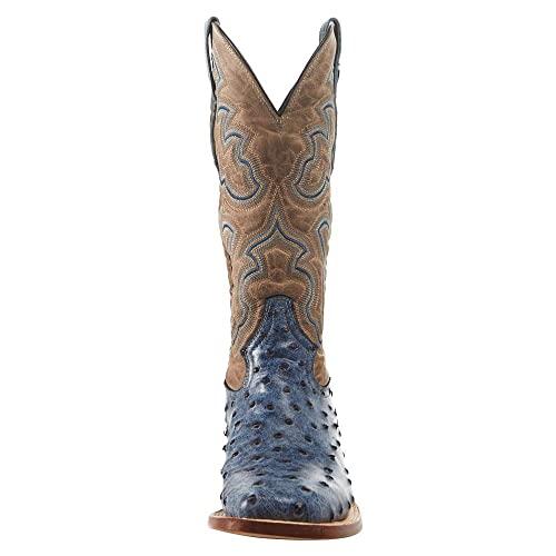 Women's Blue Ostrich Bone Top Boot2