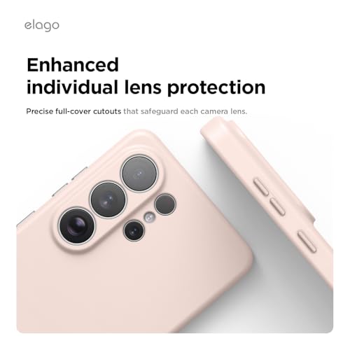 Image of elago Magnetic Silicone Case Compatible with Samsung Galaxy S26 Ultra Case, Compatible with MagSafe Accessories, Protective Cover, Shockproof, Slim, Anti-Scratch Soft Microfiber Lining (Lovely Pink)