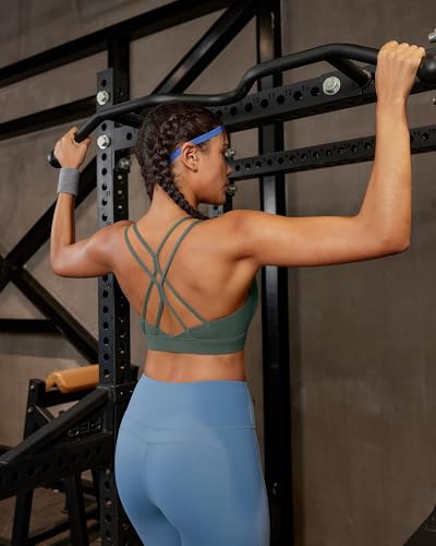 Image of RUNNING GIRL Sports Bras for Women,Strappy Crisscross Back Padded Low Impact Running Sports Bra with Removable Cups