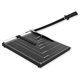 DAIDAIZAI 裁断機 ペーパーカッター 断裁機 金属ベース裁断機 A3 紙 A4 A5 B7 B6 B5 B4 対応 ズレ防止 裁断 ペーパー カッティングマシン 業務用 家庭用 仕事用 写真 のカット 12枚裁断 (黒, A3仕様)