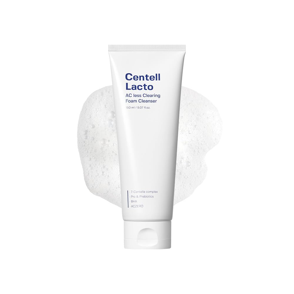SUNGBOON EDITOR Centell Lacto AC Less Clearing Foam Cleanser | Acne Face Wash for Oily Skin | Exfoliating Acne Treatmemt with Probiotics & BHA | Deep Pore Cleanser | Korean Skin Care