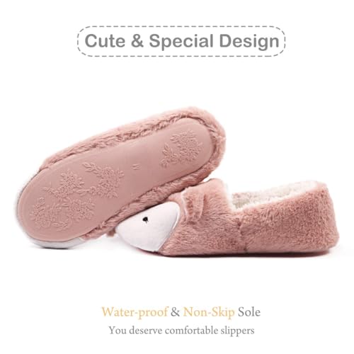 Caramella Bubble Womens Fox Fleece Animal Cozy House Slippers Indoor Outdoor Vacation Slippers for Women4