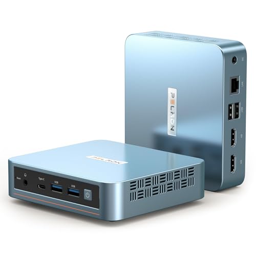 Image of PELADN Mini PC, N97(up to 3.4GHz),16GB DDR4 /512GB SSD,Type-C /Dual HDMI 4K /60Hz Triple-Display USB3.2 /BT4.2 /WiFi5 Mini Computers