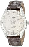 TAG Heuer Men's WAR211B.FC6181 Carrera Stainless Steel Automatic Watch with Brown Leather Band