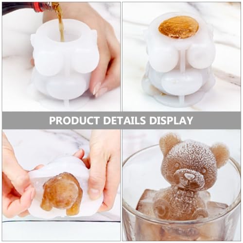 Moldes de silicona para cubitos de hielo en forma de oso 5 pzas miniatura 6