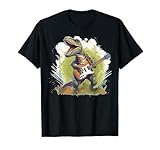 Funny T Rex Dinosaurs with Cool Electric Guitar T-Shirt