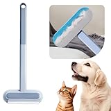 Abuandi Pet Hair Remover Tool with Long Hand, Cleaning Brush, 2 in 1 Cat Hair Remover Portable Fabric Brush for Dog Hair, Window, Couch, Carpets, Bedding, Furniture, Reusable, Washable