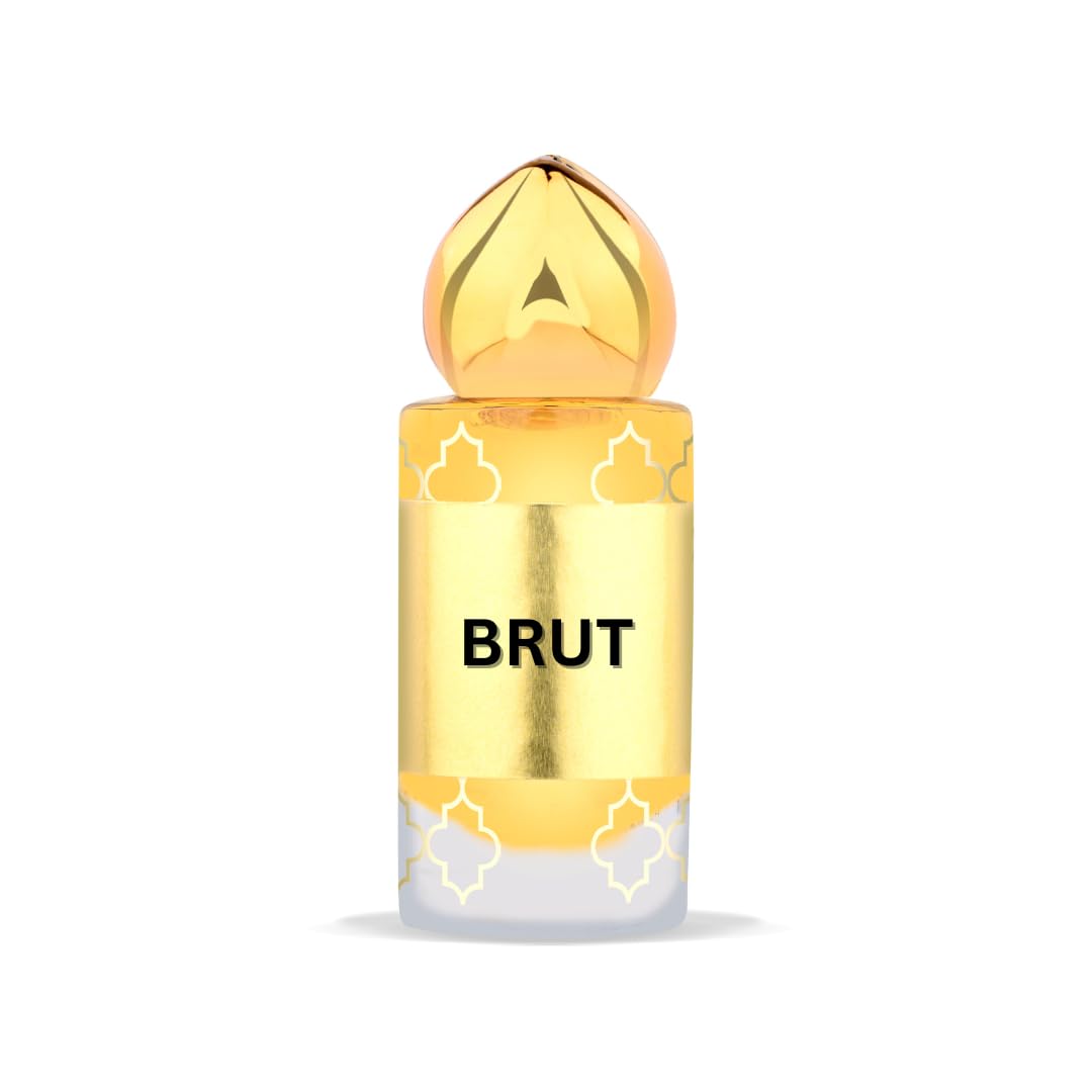 Brut 10ML Ittar Men Traditional Long Lasting Fragrance No Alcohol Itr Perfume Oil Strong Attar 0.33 Floz.