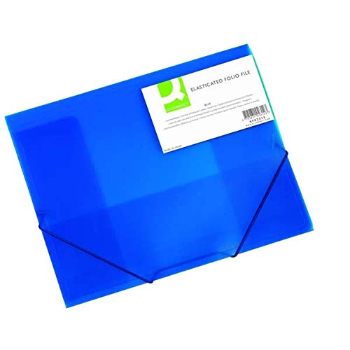 Image of Q-Connect Elasticated Folder 3 Flap A4 Blue KF02312