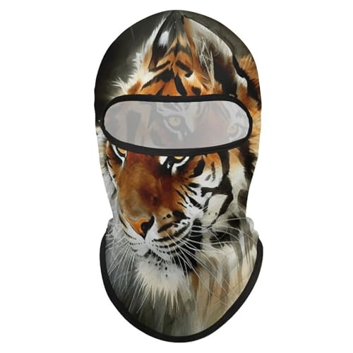 Balaclava para Hombre Máscara de Esquí Tigre Cubierta de Cara para Invierno y Ciclismo miniatura 1