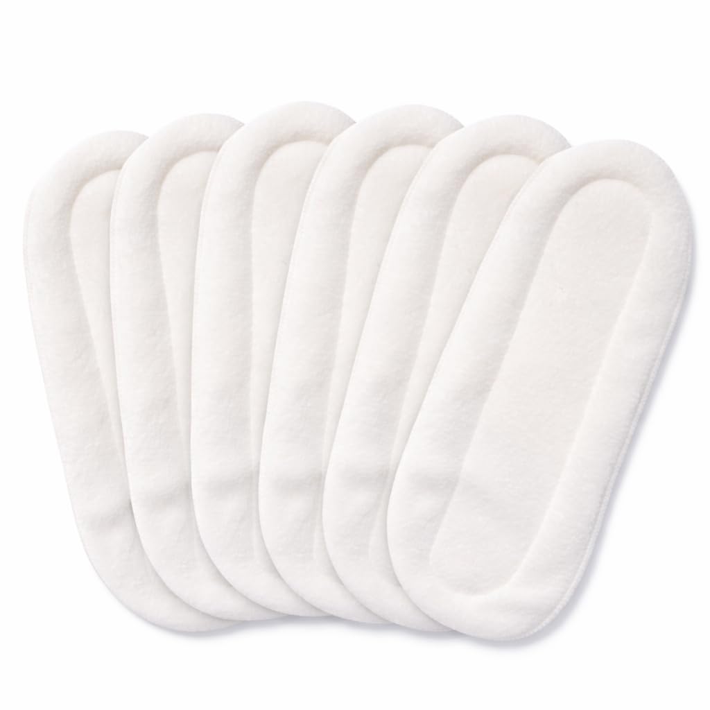 5 Layer Baby Diaper Insert Pads Pack of 6 White | High Absorbent Reusable Cloth Diaper Inserts | Soft, Quick Dry, Leak Protection, Easy Fit Nappy Pads for Infants & Toddlers-image-48