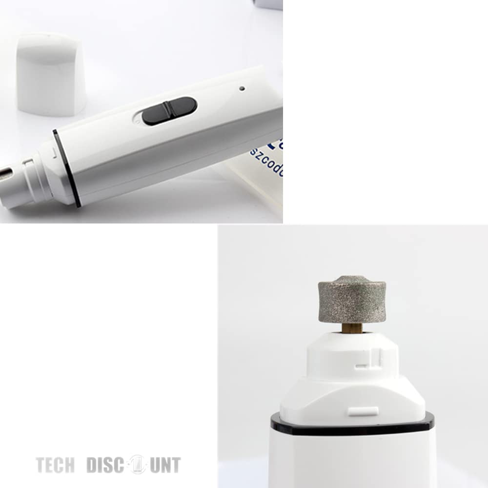 Lime à Ongle Chien USB, Lime à Ongle Electrique Chien Rechargeable Soin de la Patte sans Douleur,USB Charge Rapide 2h Ultra-Silencieux Coupe-Ongles pour Animal Domestique