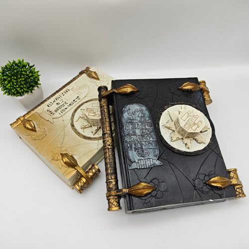 Bestmotoring The Mummy Books and Key Set – Mummy Prop Replica in Resin – Authentic Collectible for Horror Fans and Movie Enthusiasts (Black)
