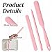 DOPENSPI 6 Pcs Pink Silicone Wax Sticks, 3 Style Non-stick Wax Spatulas Silicone Hair Removal Sticks Reusable Hard Waxs Scraper Waxing Applicator for Home Salon