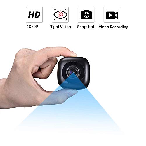 ELECTEK Caméra cachée vidéo - Petite caméra 1080P HD Caméra compacte de sécurité, caméra cachée avec caméra de Vision Nocturne avec Boucle de Vision Nocturne