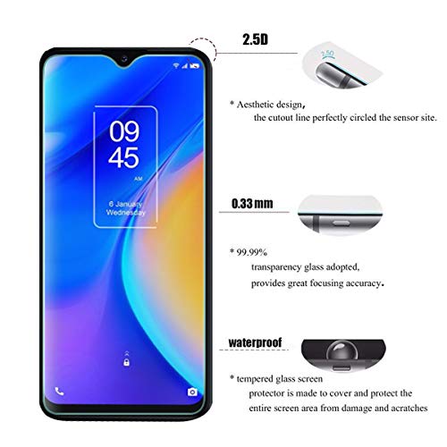 AOKUMA Vetro Temperato TCL 20 [2 Pezzi] Pellicola