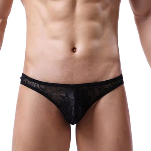 Men Sexy Thong Briefs Hollow Out Pouch Panties Lingerie Low Waist Jock Strap Underwear3