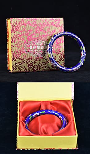 Pulseras de cloisonné pulidas de cobre esmaltado hechas a mano 5