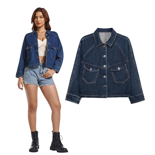 Women’s Denim Jackets Classic Long Sleeve Jean Jacket Coats