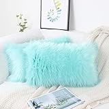 🎈Material: las fundas de almohada de la serie de lujo OYIMUA están hechas de piel sintética súper suave y esponjosa en un lado y tela de gamuza sintética del mismo color en el otro lado, su estilo mongol añade un tono lujoso.