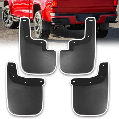 Hbzxqp Mud Flaps Compatible with Chevy Colorado/GMC Canyon Without Fender Flares 2015-2022 Mud Guards for Trucks 4pcs Splash Guards Front & Rear Side
