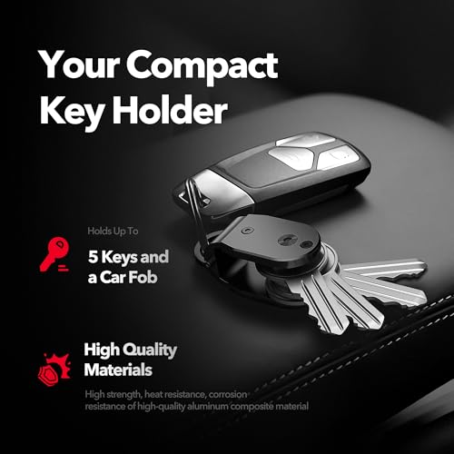 Image of QEG Key Organizer,Keyholder Keychain, Compact Metal Key Case, Minimalist Key Fob,Keychain For Men,Holds 2-6keys