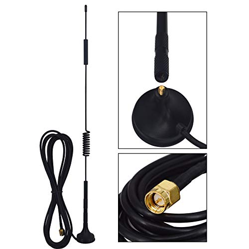 YOTENKO 10 dBi 433Mhz Antenna Half-Wave Dipole SMA Male Antenna Cable-3M with Magnetic Stand Base for Ham Radio Signal Booster Wireless Repeater Walkie Talkie