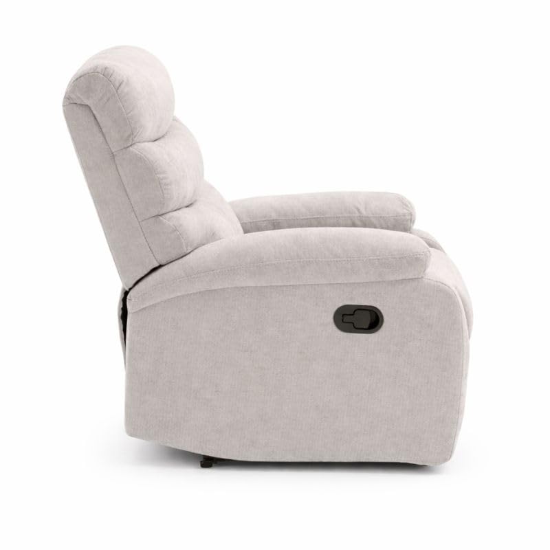 Buyqualia Sillón reclinable Individual tapizado Color Beige/Gris Oscuro/Gris (Beige)