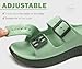 KuaiLu Womens Recovery Sandals Comfortable Plantar Fasciitis Arch Support Ladies Orthopedic Sport Slides Open Toe Slip On Thick Athletic Cushion Slippers Summer Beach Walking Shoes Olive Green Size 7