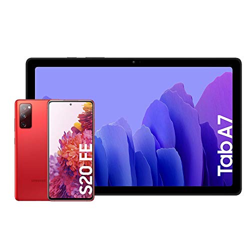 Samsung Galaxy S20 FE 4G - 128 GB, Color Rojo [Versión española] + Samsung Galaxy Tab A 7 [Tablet de 10.4" FullHD]