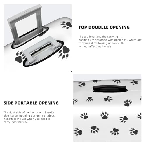 BREAUX Bear paw print Luggage Protective Covers Luggage Sleeves Luggage Decorative Covers, Zip Luggage Covers4
