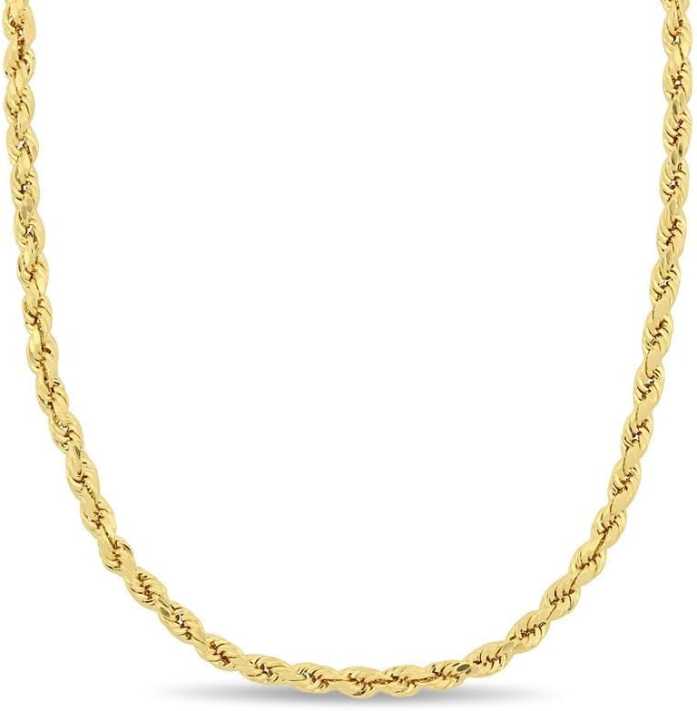 Gold Rope Chain Necklace for Men & Women – 100% Real 10k or 14k Gold, Lightweight, Premium Craftsmanship - Image 2