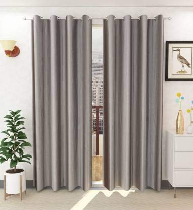 ZATCHBELL Polyester Solid Long Crush Plain Long Door Curtain, 9 Feet, Grey-Set of 2 (B08SMFSXDN) Amazon Price History, Amazon Price Tracker