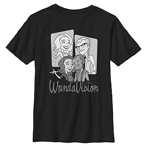 T-shirt Marvel Wandavision pour garçon en coton uni haut de gamme