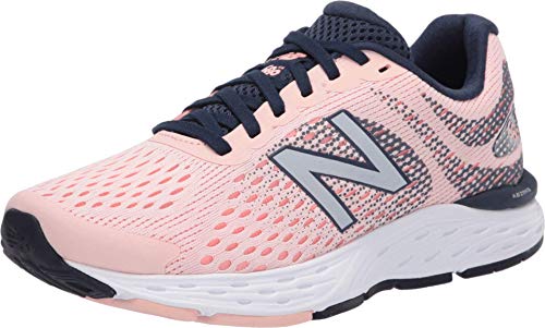 New Balance Women's 680 V6 Running Shoe, Peach Soda/Ginger Pink/Natural Indigo, 9.5 M US
