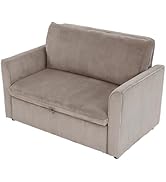 Lowya Sofa Couch Bed, 3-Way, 2 Seats, Width 55.1 inches (140 cm), Corduroy, Latte Beige