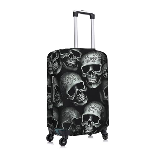 Travel Luggage Cover Fashion Suitcase Protector Black skull Spandex Baggage Covers Washable Suitcase Covers Anti-Scratch Luggage Cover Protectors Fits 18-32 Inch Suitcases Small2