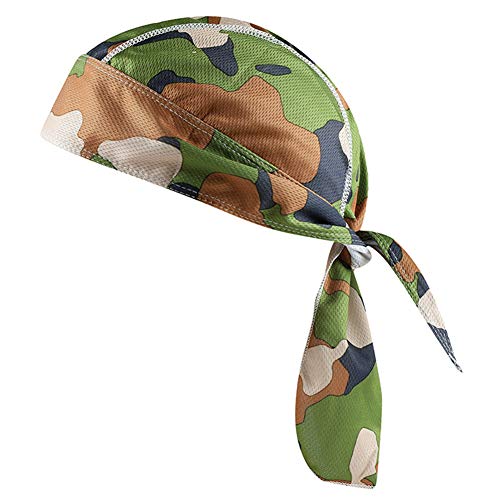 Wooswen Quick Dry Head Scarf Pure Cycling Cap Summer Men Running Riding Bandana Headscarf Pirate Hat Hood Headband Camouflage