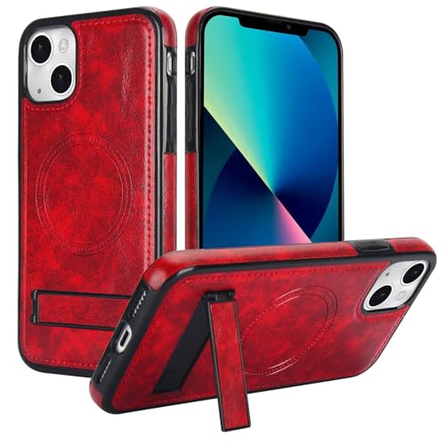 Etui portefeuille iPhone 13 antichoc rouge pour protéger l'écran sans s'encombrer