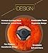 Younglingn Car Steering Wheel Cover Gear Shift Handbrake Fuzzy Cover 1 Set 3 Pcs Multi-Colored with Winter Warm Pure Wool Fashion for Girl Women Ladies Universal Fit Most Car（Orange）