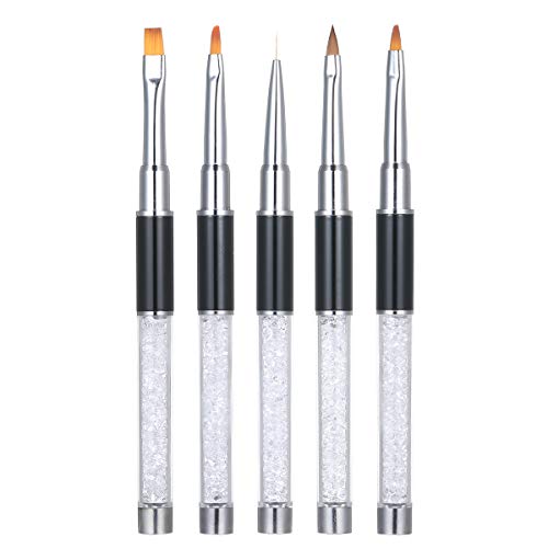 Anself Nagel Gel Pinsel Set für UV-Gel und Acrylfingernägel, Nagel Kunst Malerei Zeichnung Pinsel UV Gel Pinsel Set Acryl Nailart Nagelzubehör